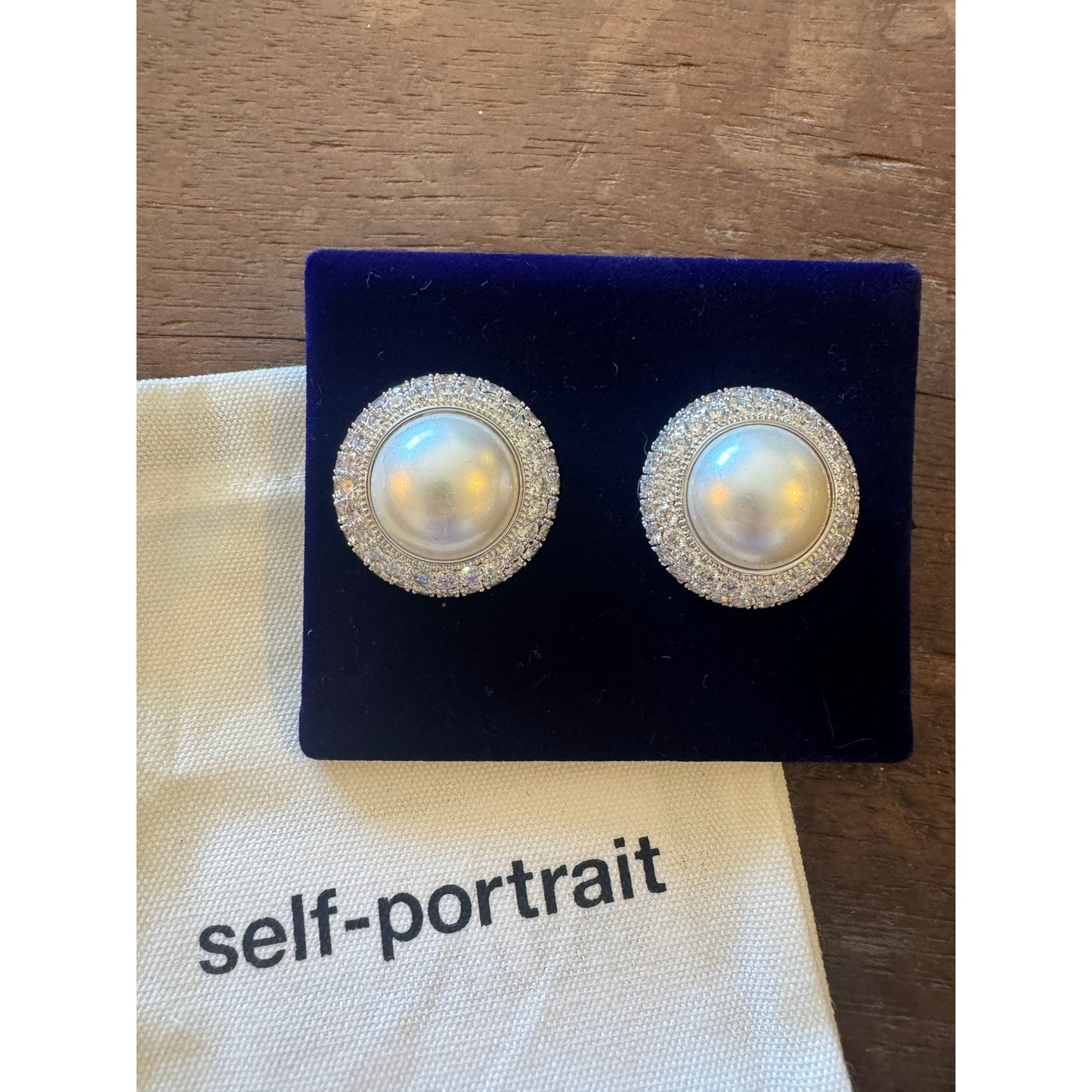 Small Crystal Pearl Earrings
