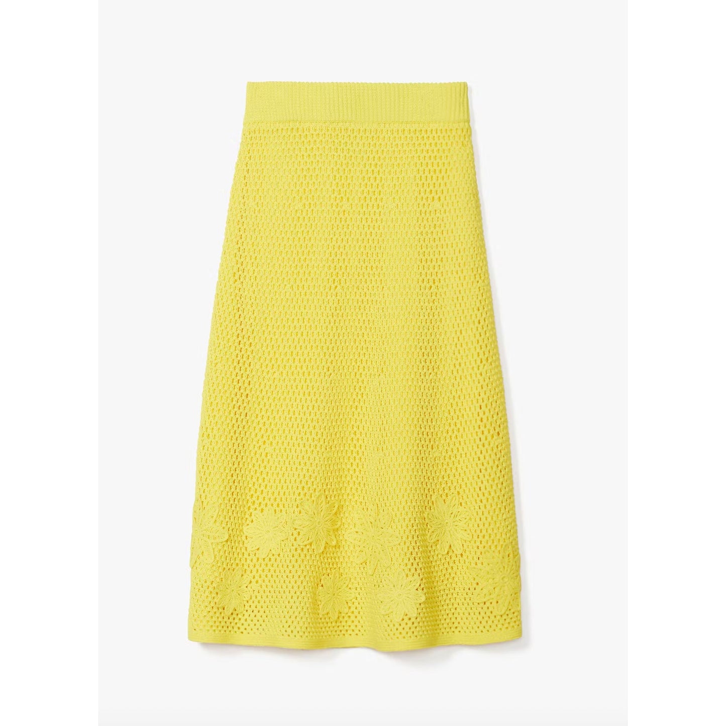 Crochet Knit Sweater & Midi Skirt SET