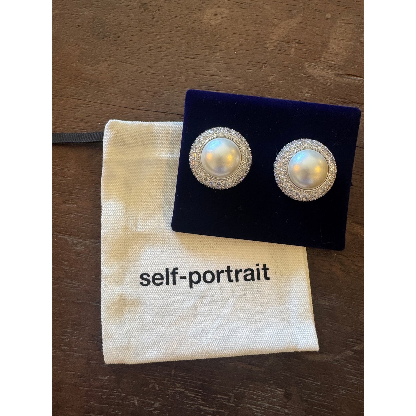 Small Crystal Pearl Earrings