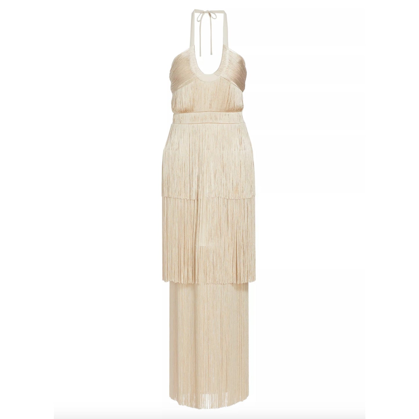 Baldwin Draped Fringe Maxi Dress