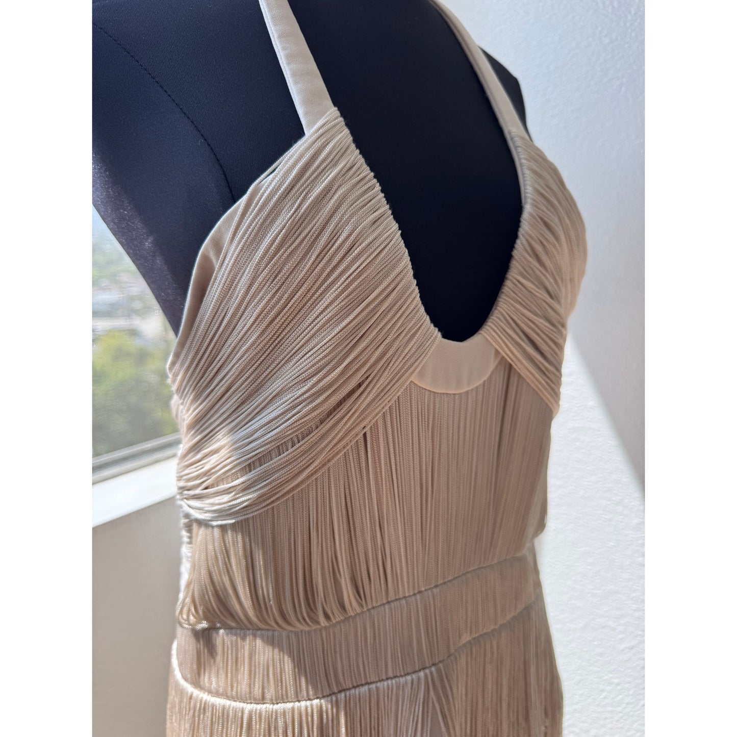 Baldwin Draped Fringe Maxi Dress