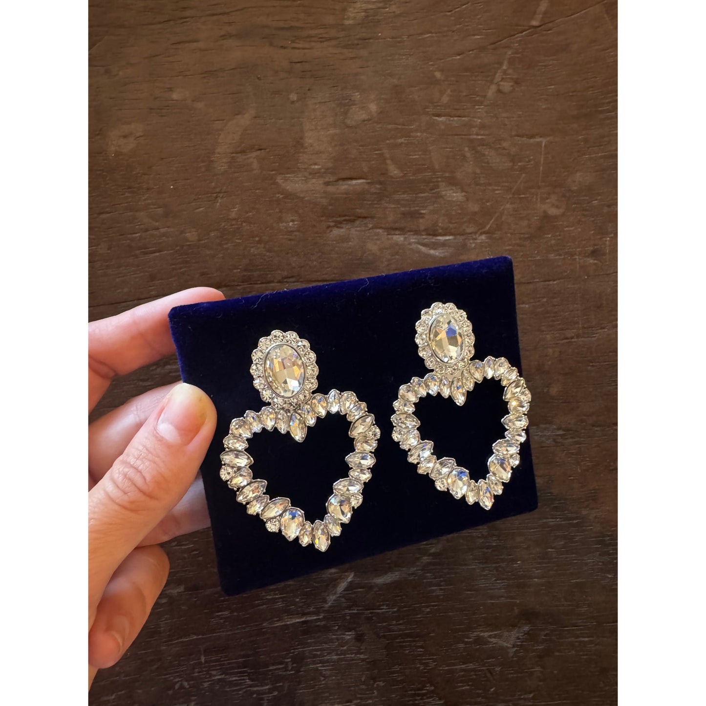 Crystal Heart Earrings