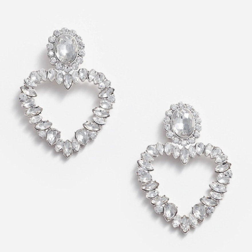 Crystal Heart Earrings