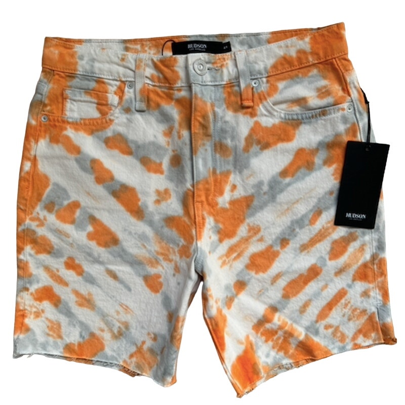 Hanna Tie-Dye Denim Biker Shorts