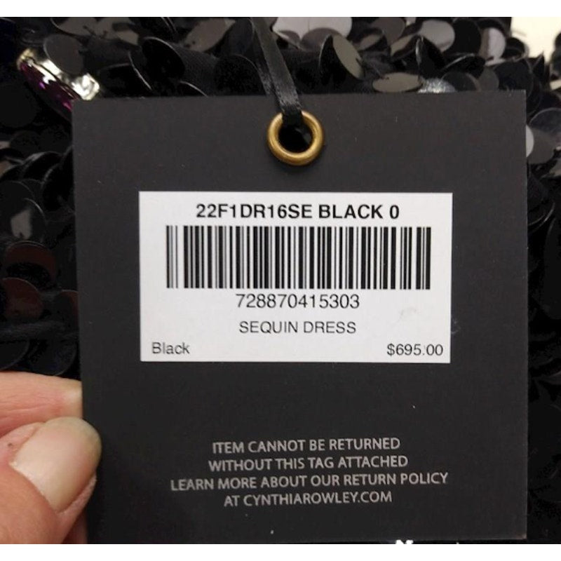 Serena Black Sequin Dress