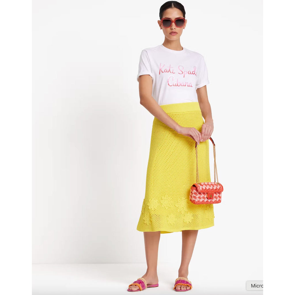 Crochet Knit Sweater & Midi Skirt SET