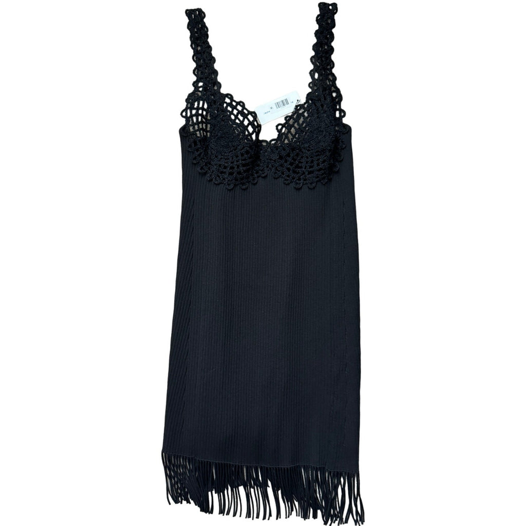 Embroidered Viscose Knit Dress