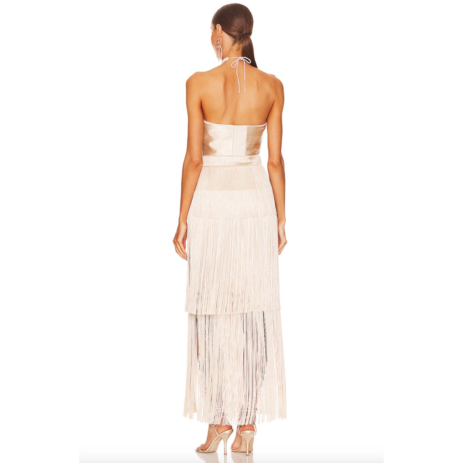 Baldwin Draped Fringe Maxi Dress