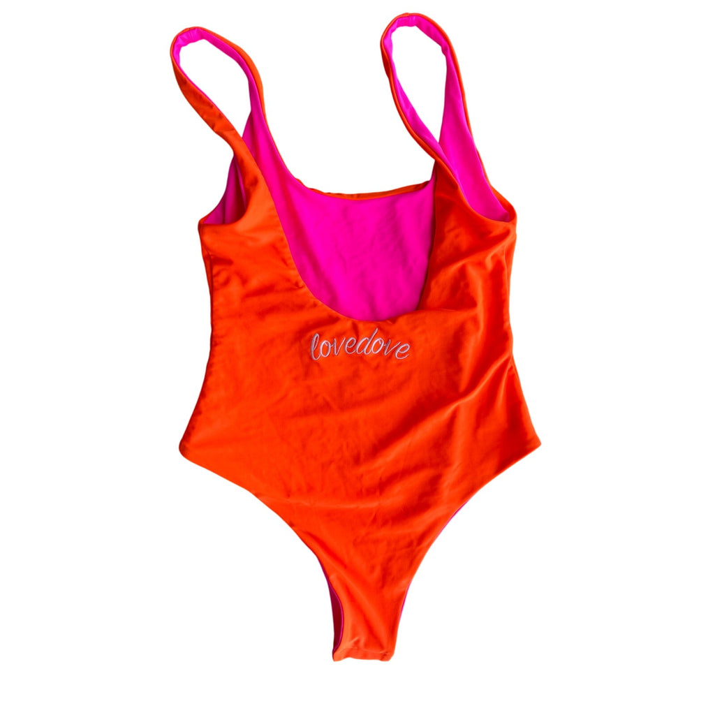 Reversible Love Dove One Piece Bathing Suit