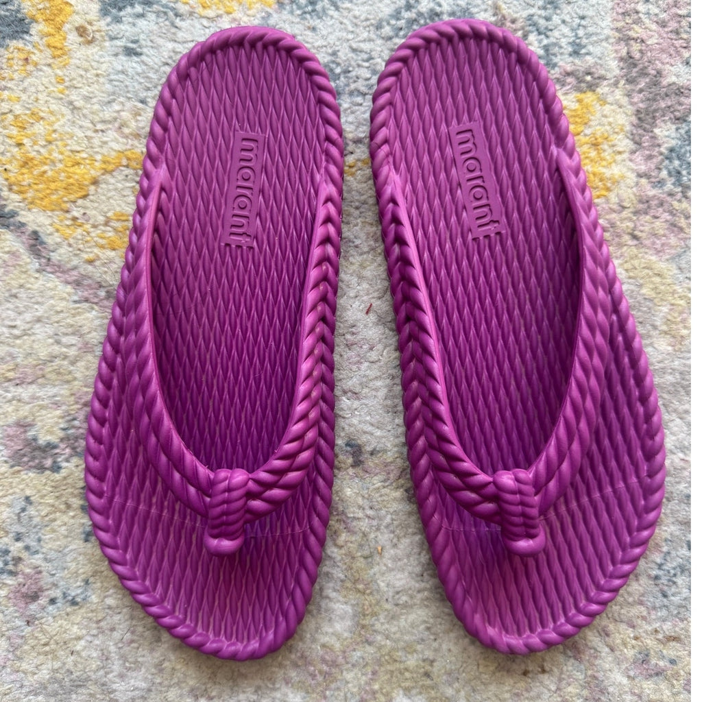 Fira Weave-effect Thong Sandals