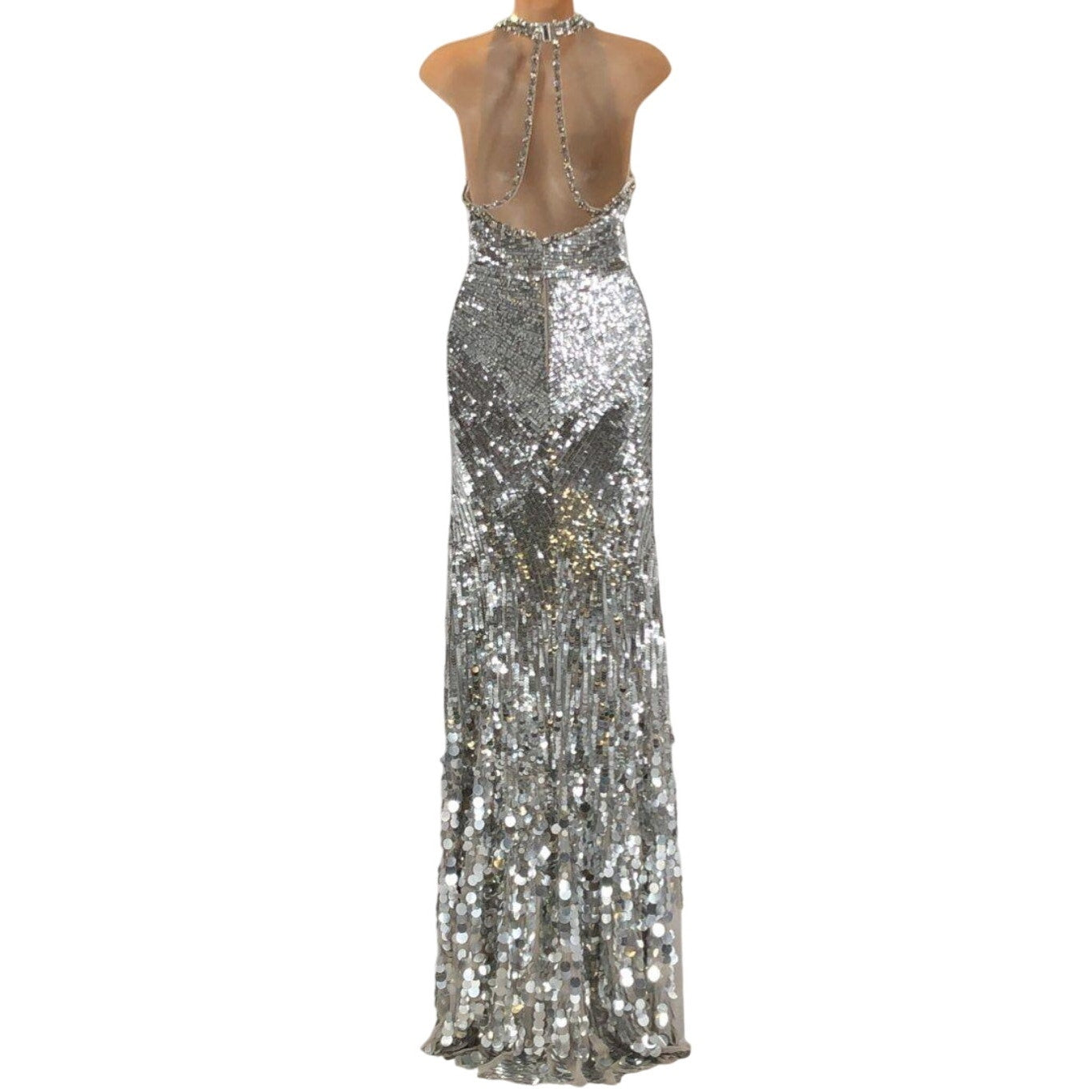 Mars Sequin-embellished Halterneck Gown