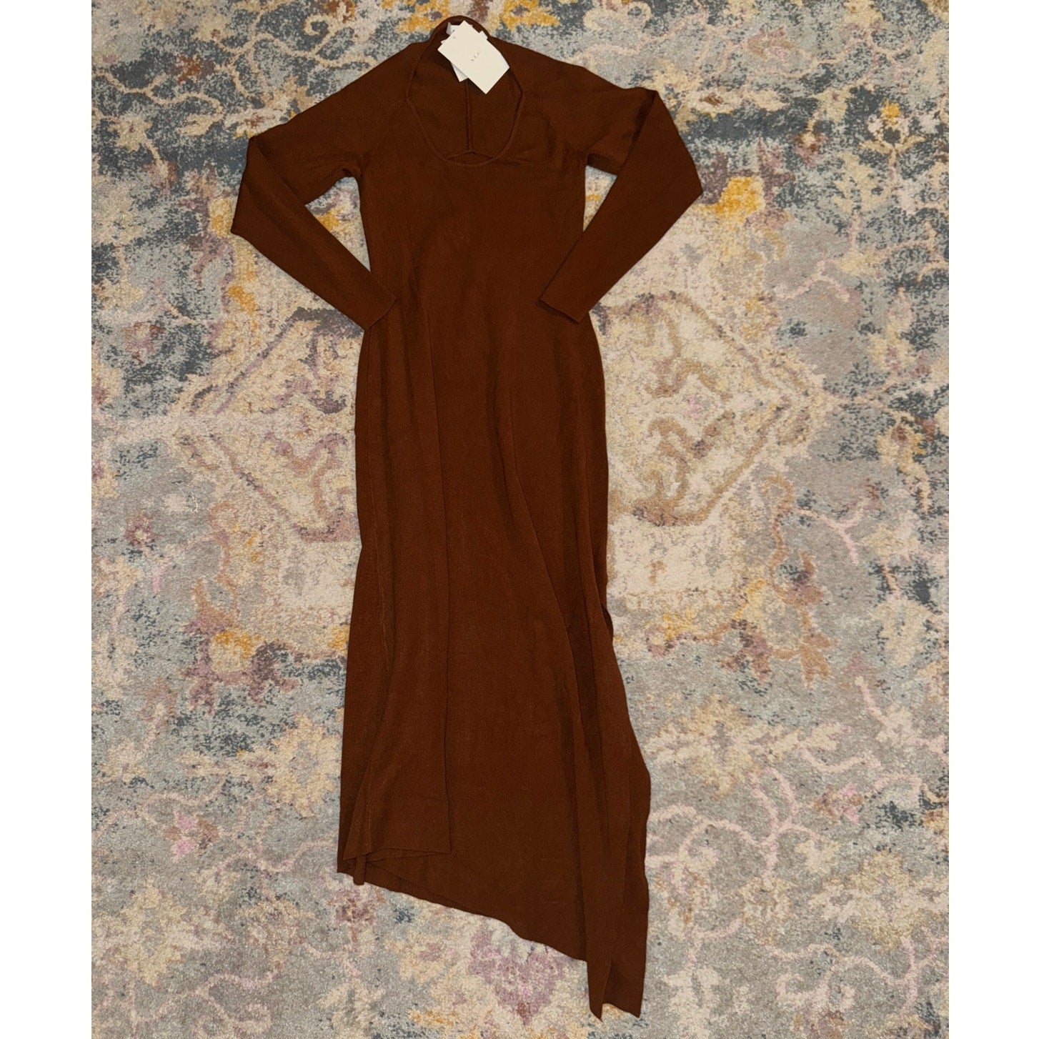 Harvey Asymmetrical Rib-Knit Dress