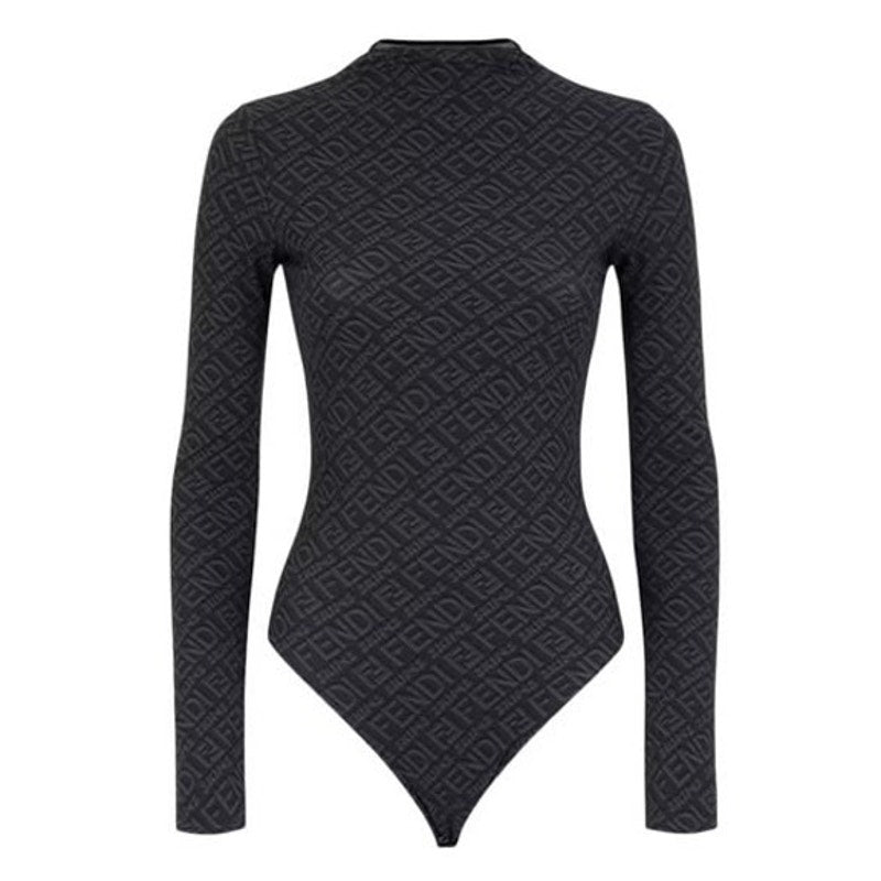 Fendi x SKIMS Mock Neck Long Sleeve Bodysuit