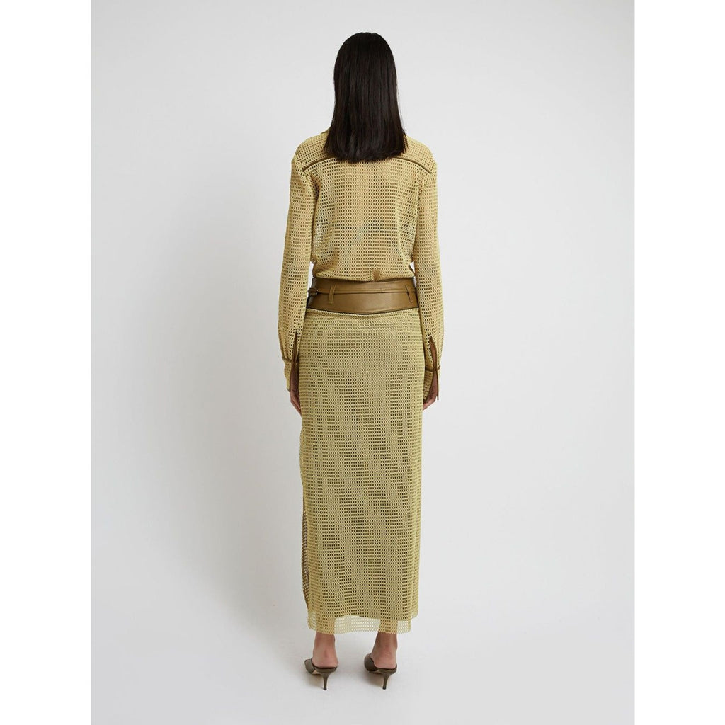 Diamond Lace Belted Column Skirt