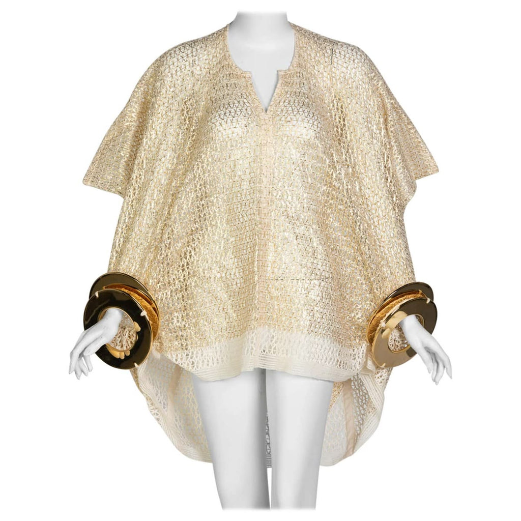 Junya Watanabe Comme des Garçons Open Knit Gold Bracelet Top