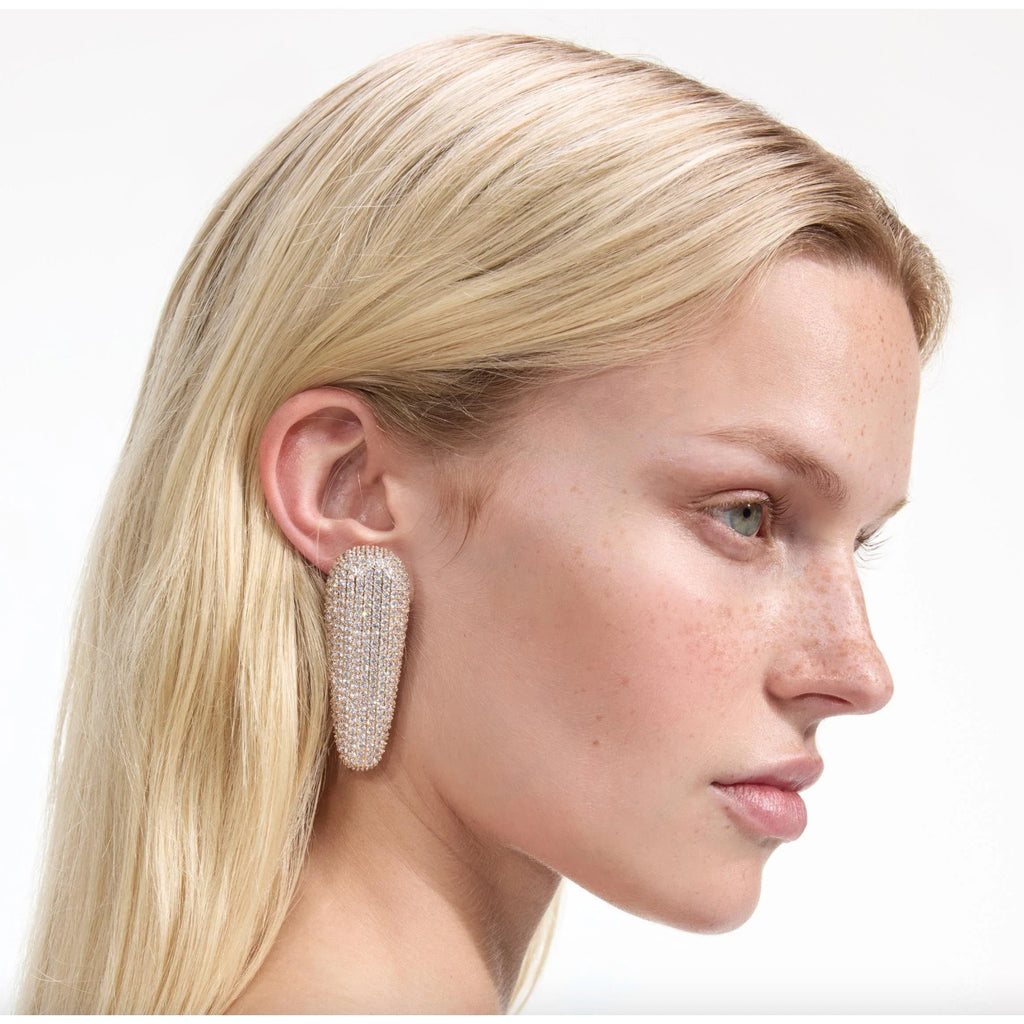 Gold Crystal Bar Earrings