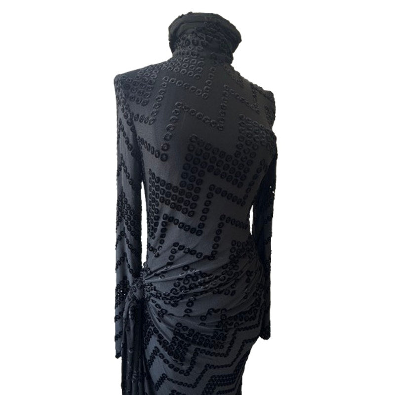 Eyelet Embroidered Jersey Dress with Twist Detail