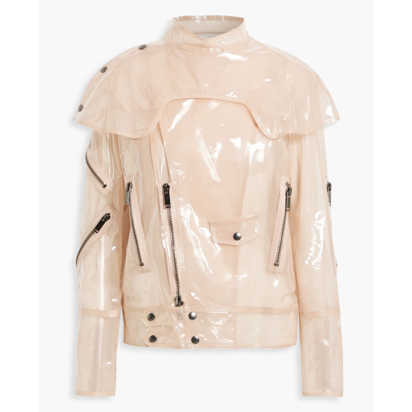 Garavani Zip-detailed Vinyl Jacket