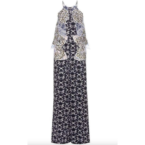 Applique Silk Jumpsuit