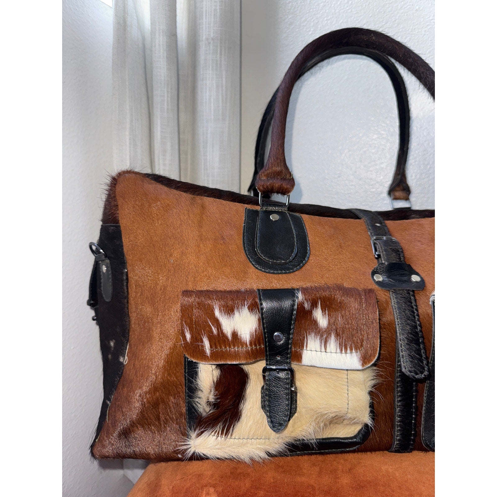 Handmade Cowhide Duffle Bag