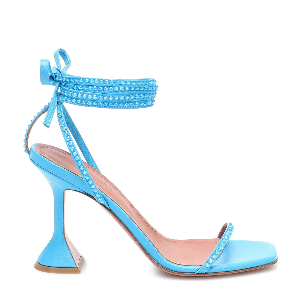 Blue Vita 95 Crystal Embellished Leather Sandals