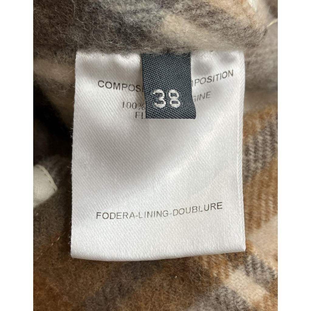 Runway Plaid Wool Wrap Jacket