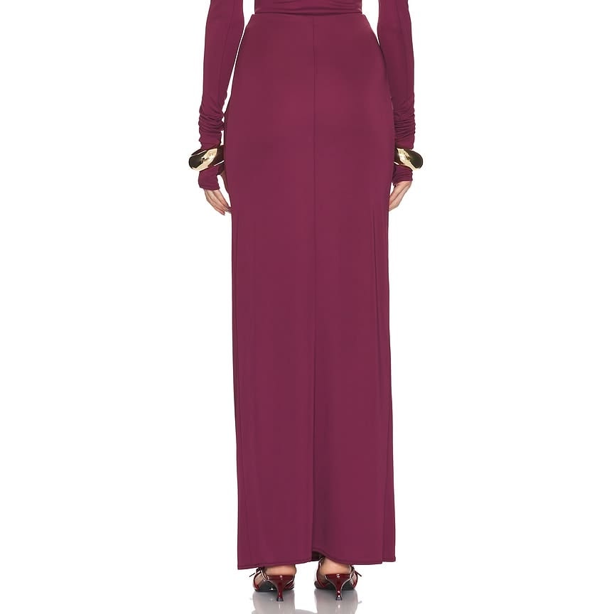 Matte Jersey Long Wrap Skirt