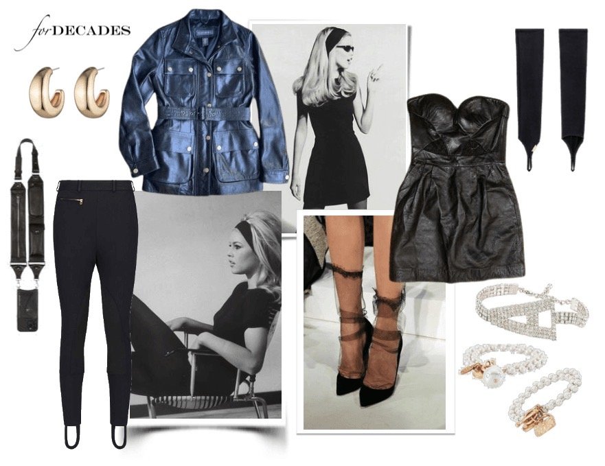 Black Leather Strapless Mini Dress