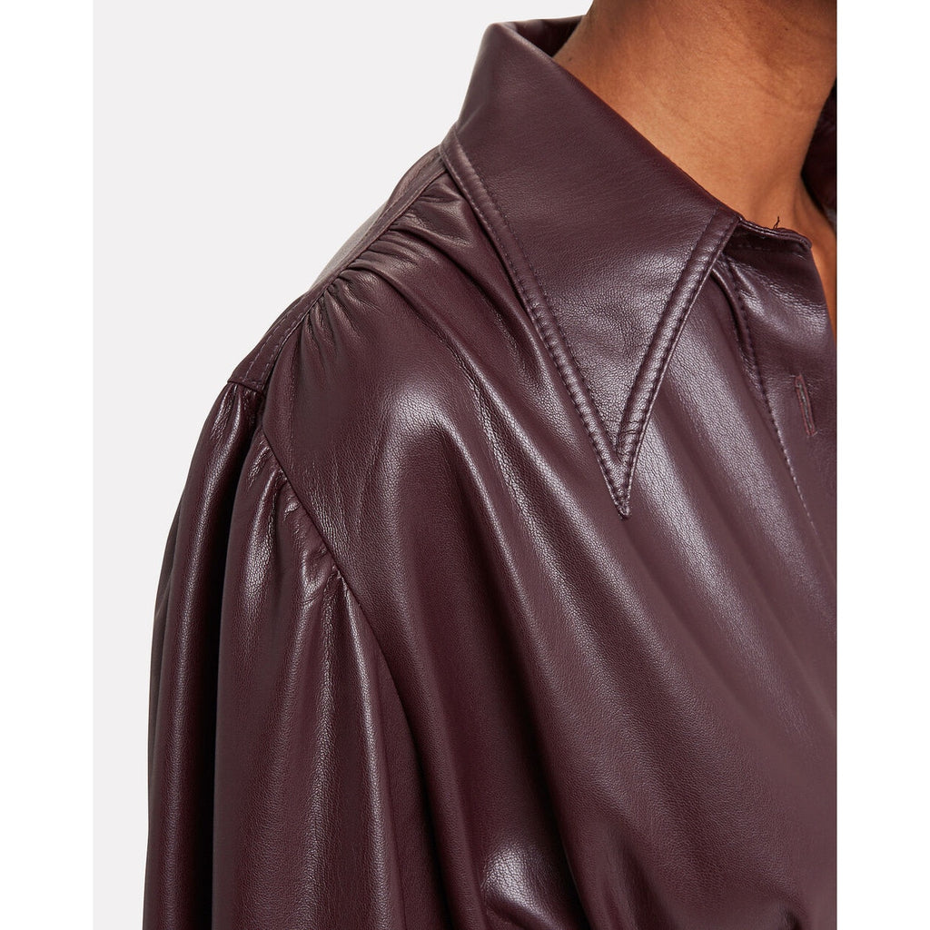 Rosana Belted Vegan Leather Dress