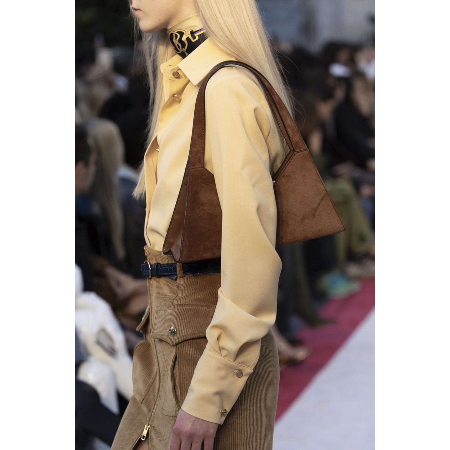 Corduroy Midi Pencil Skirt