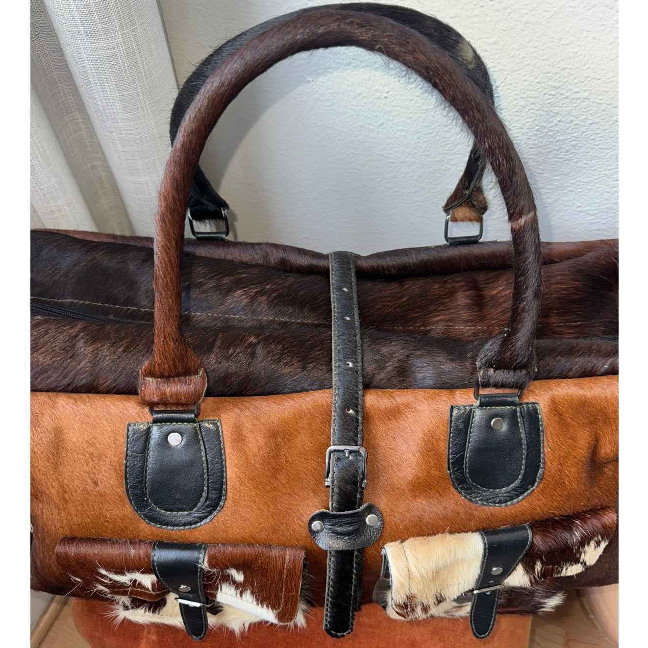Handmade Cowhide Duffle Bag