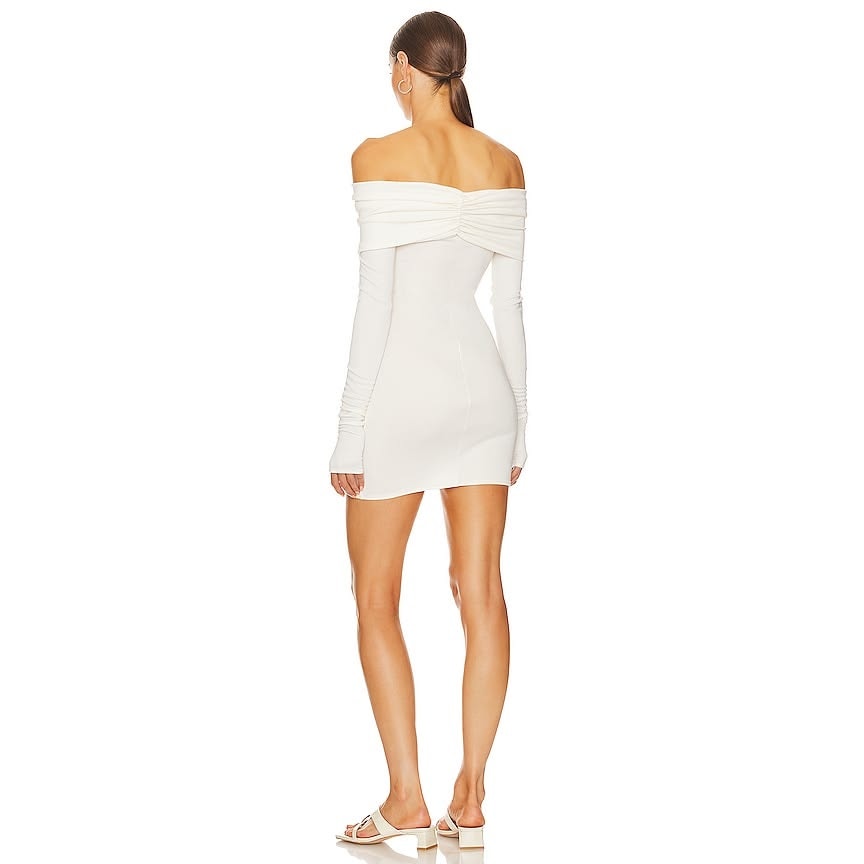 Matte Jersey Off Shoulder Mini Dress
