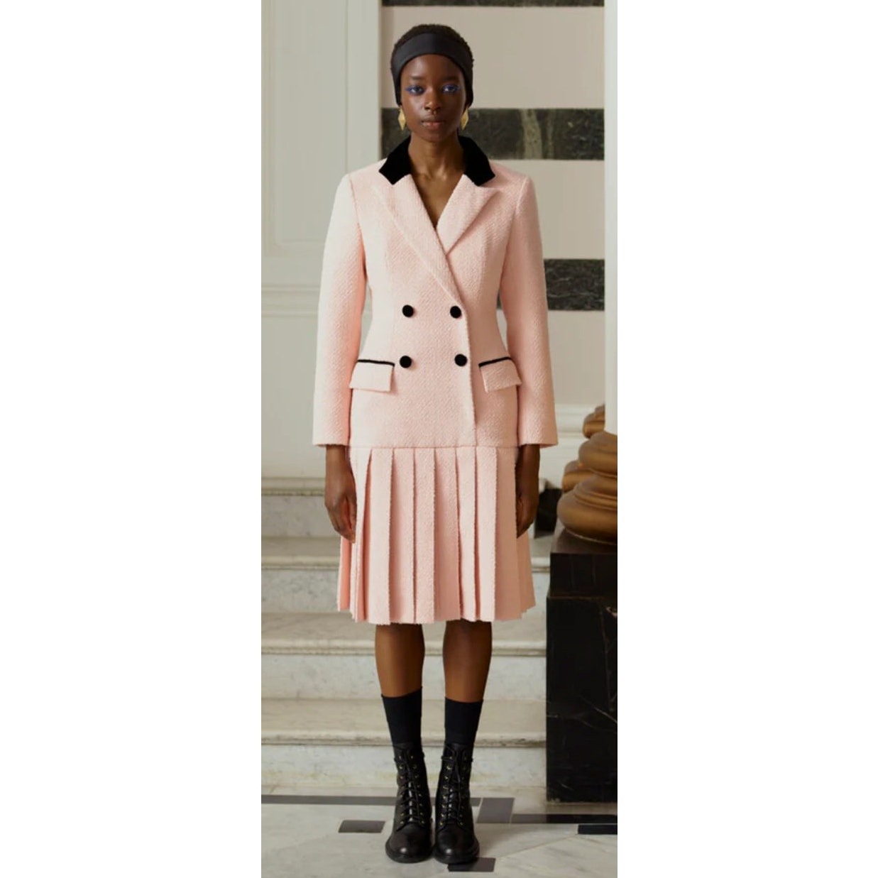 Double-Breasted Blazer Coat Dress