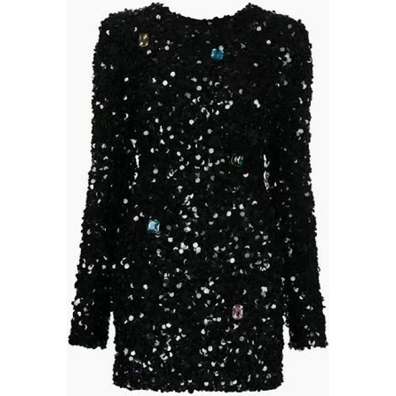 Serena Black Sequin Dress