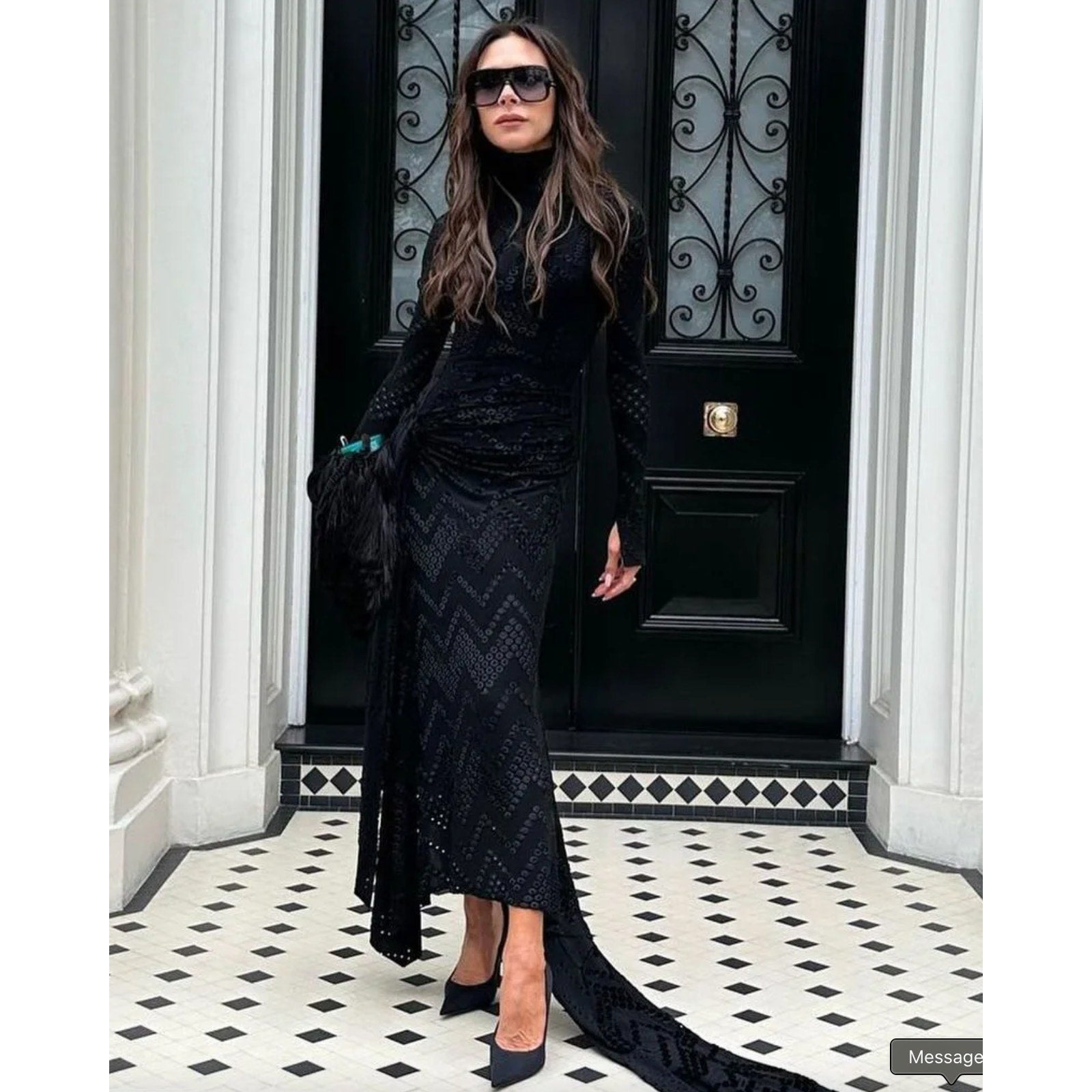 Eyelet Embroidered Jersey Dress with Twist Detail