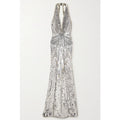 Mars Sequin-embellished Halterneck Gown