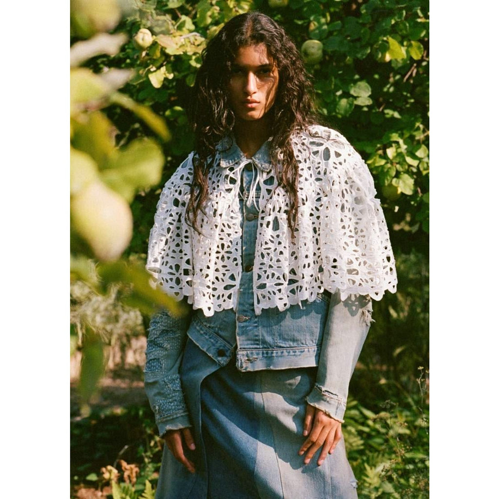 Oli Patchwork Denim Jacket with Cape
