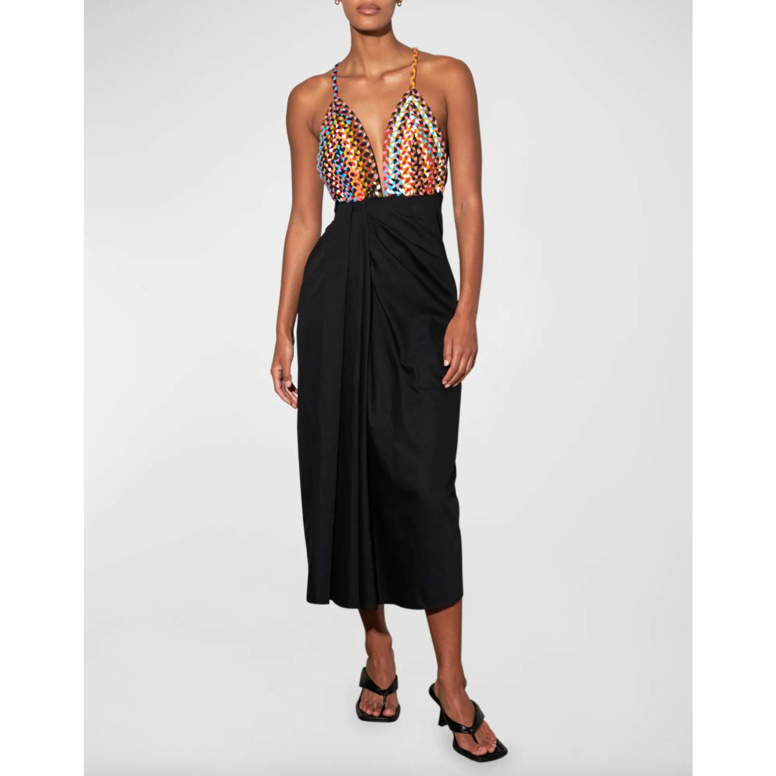 Jutta Braided Open Back Midi Dress