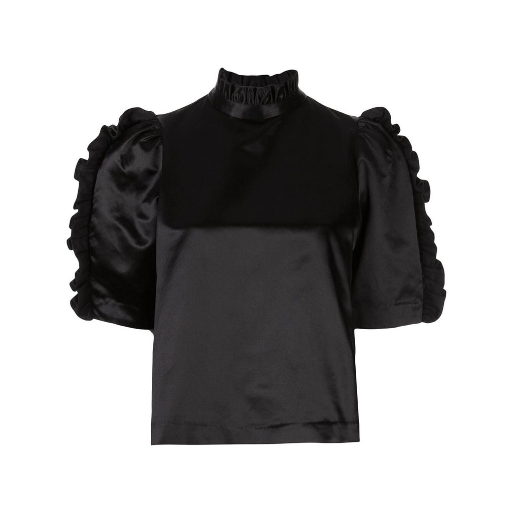 Felicity Satin Ruffle Top