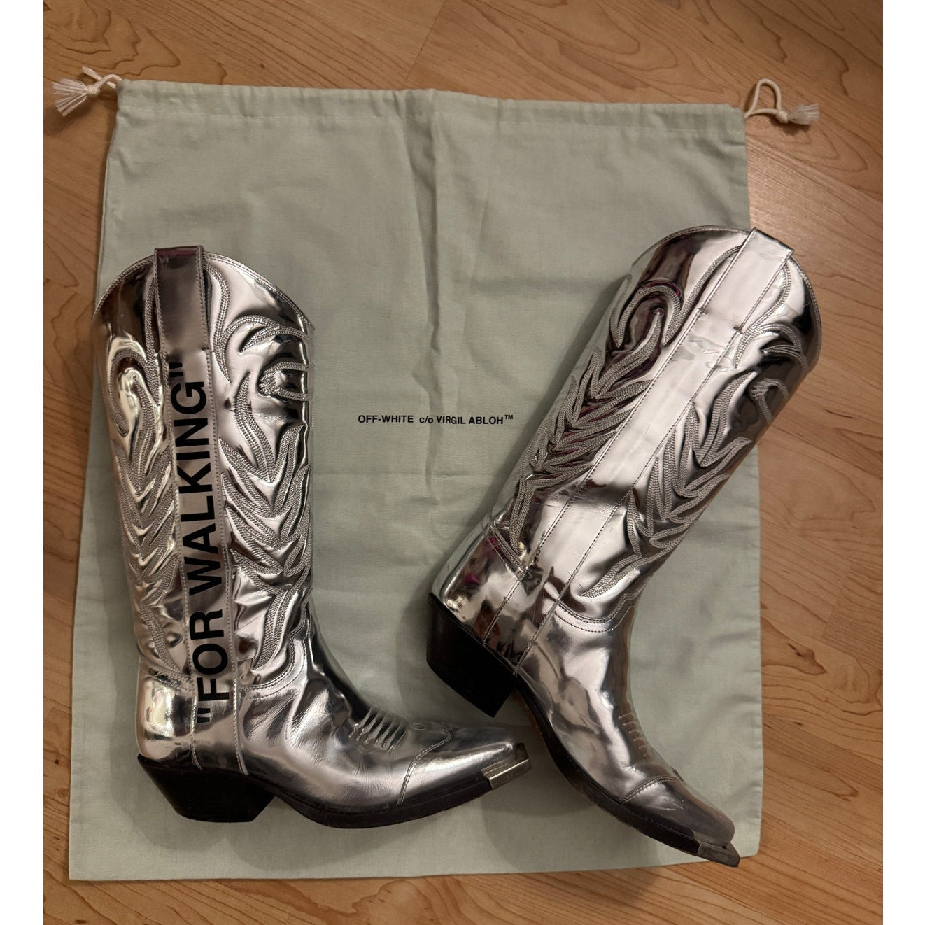 "for Walking" Metallic Cowboy Boots