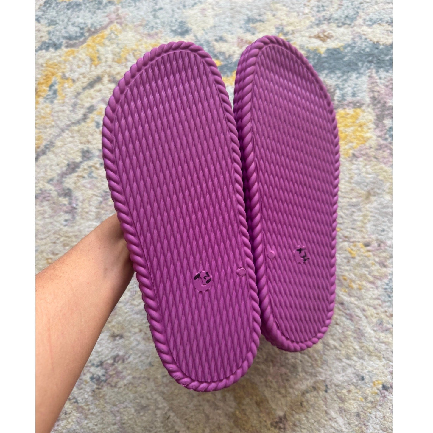 Fira Weave-effect Thong Sandals