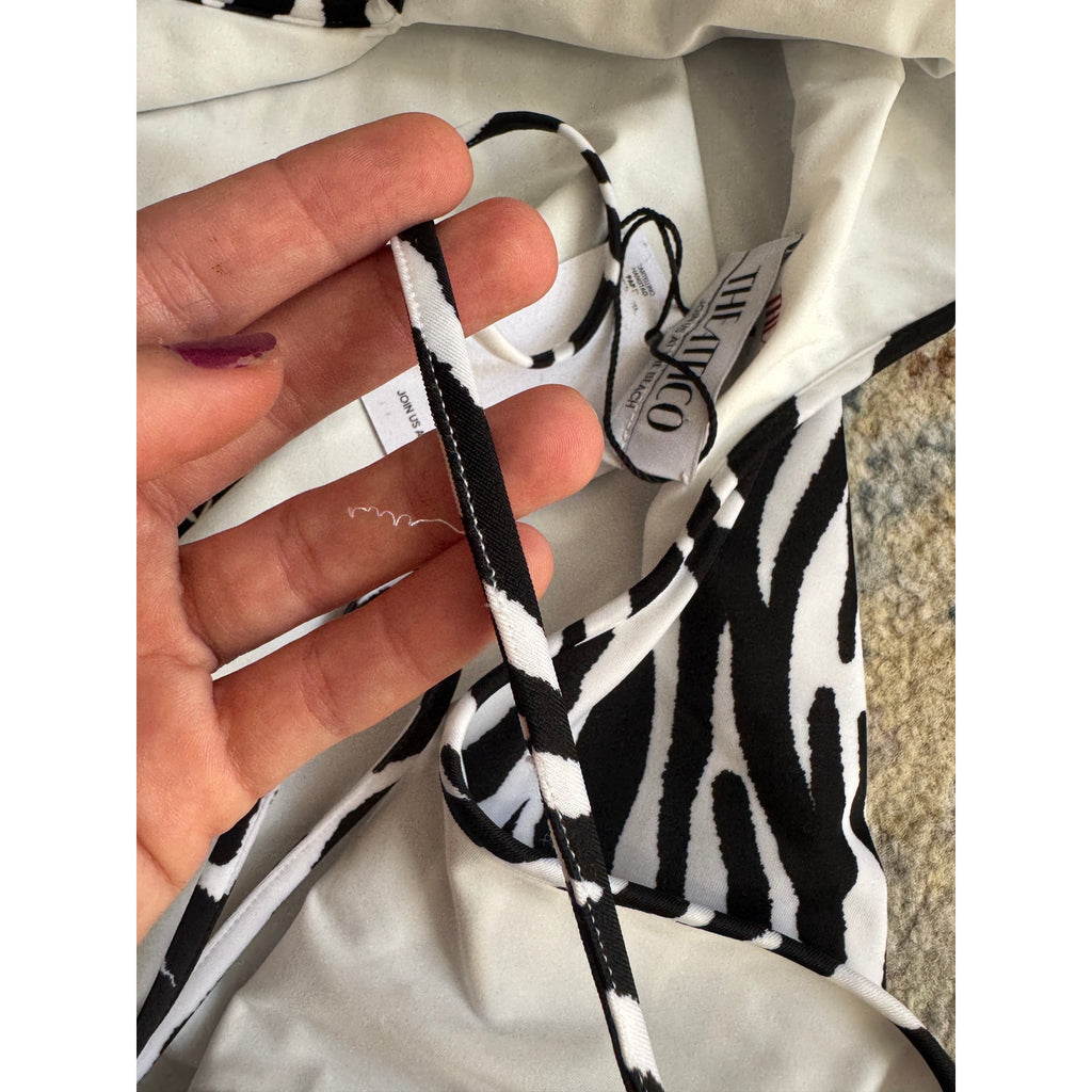 White & Black Midi Dress