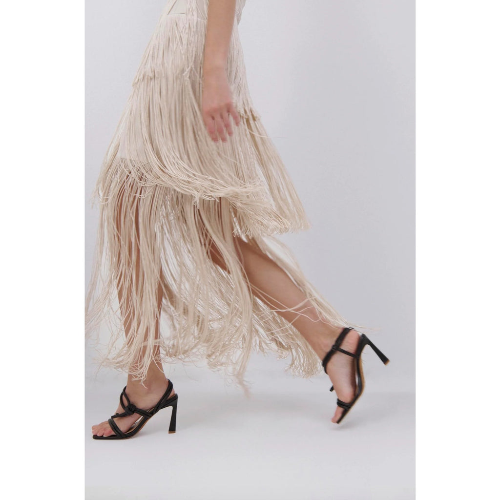 Baldwin Draped Fringe Maxi Dress
