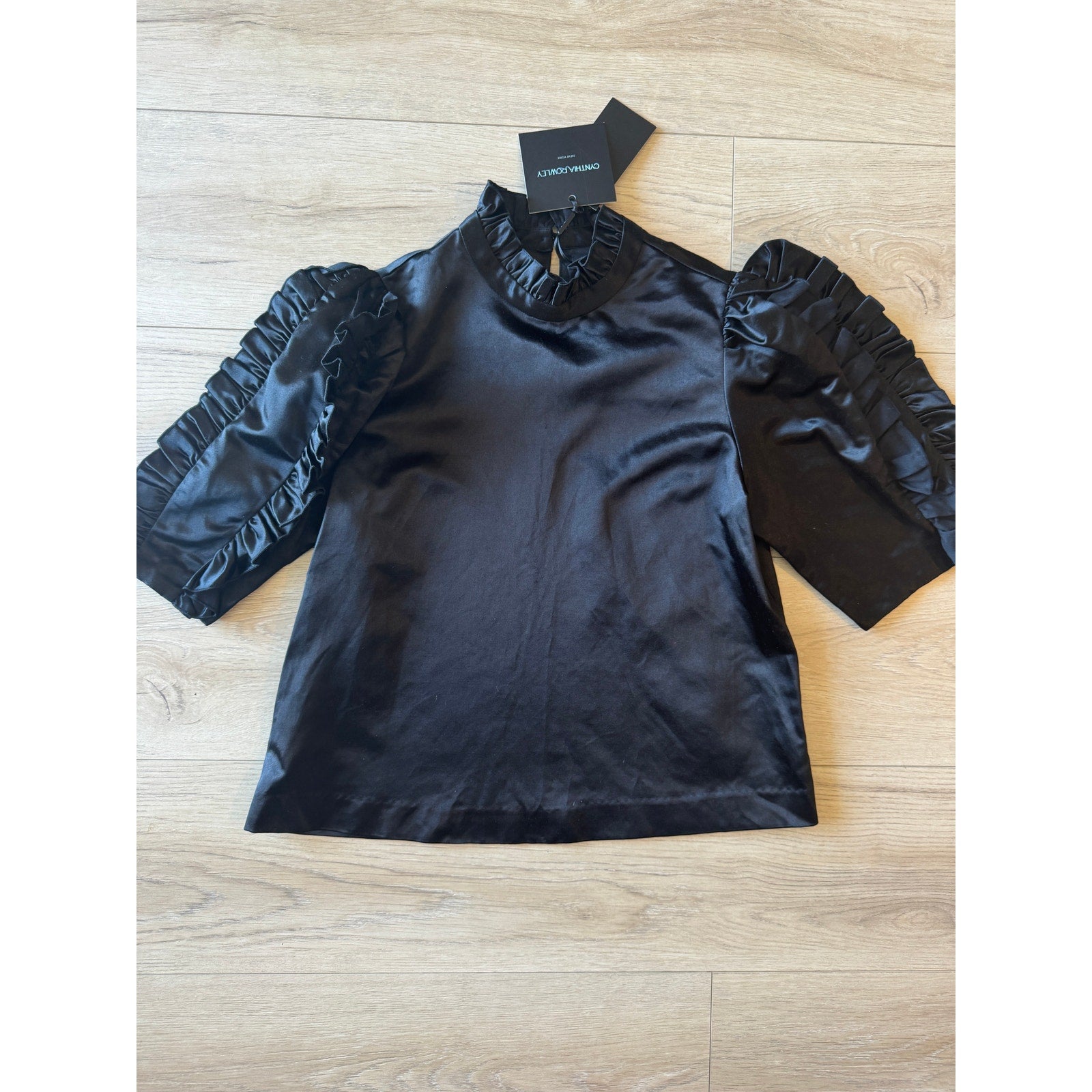 Felicity Satin Ruffle Top