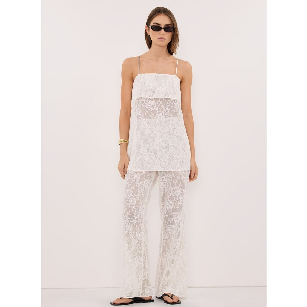Anya White Lace Pant