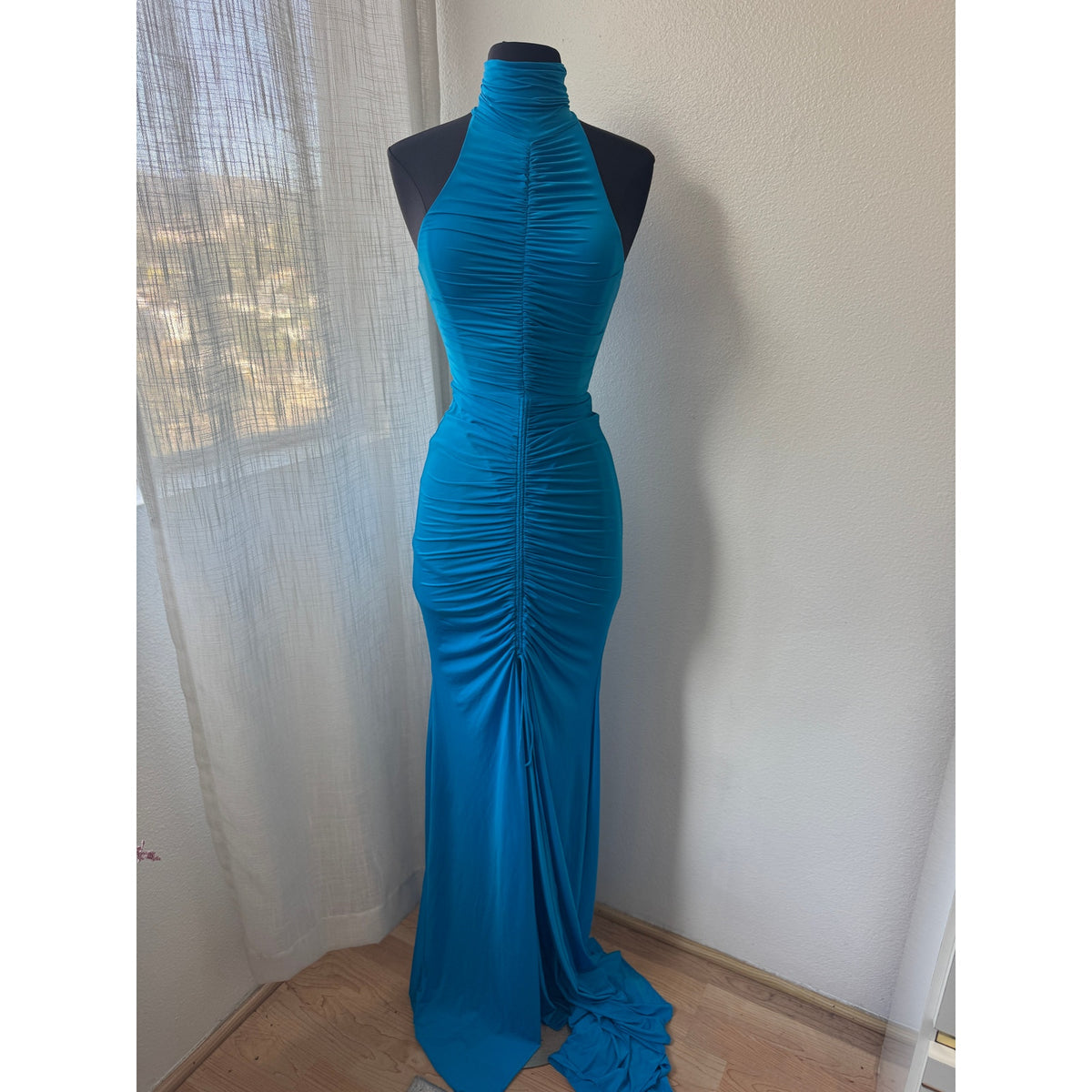 Lorne Halterneck Ruched Gown