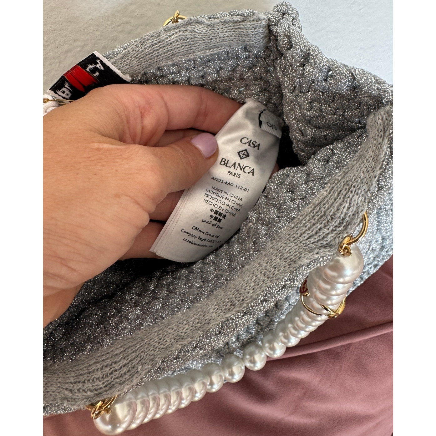 Pearl Mini Crochet Bag