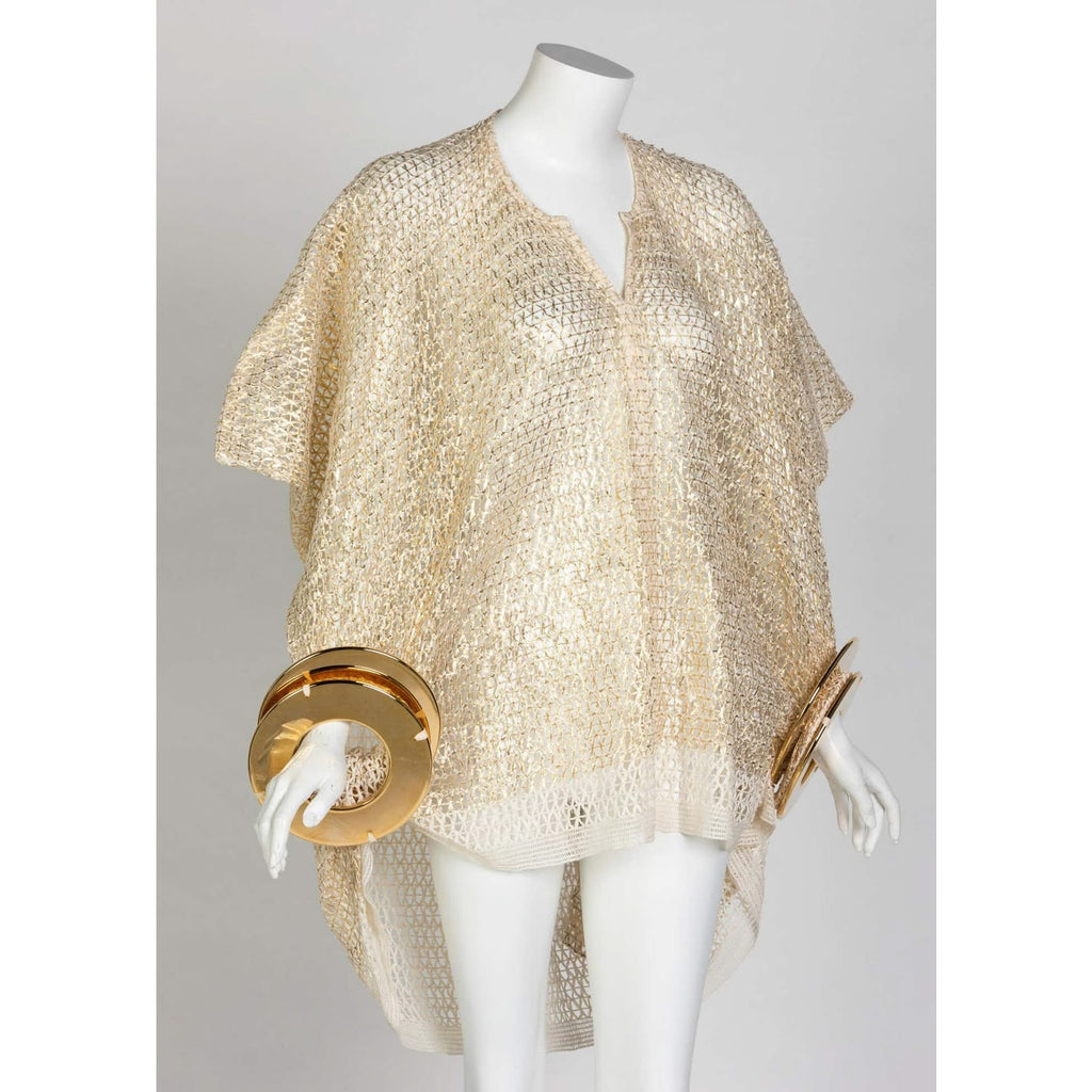 Junya Watanabe Comme des Garçons Open Knit Gold Bracelet Top