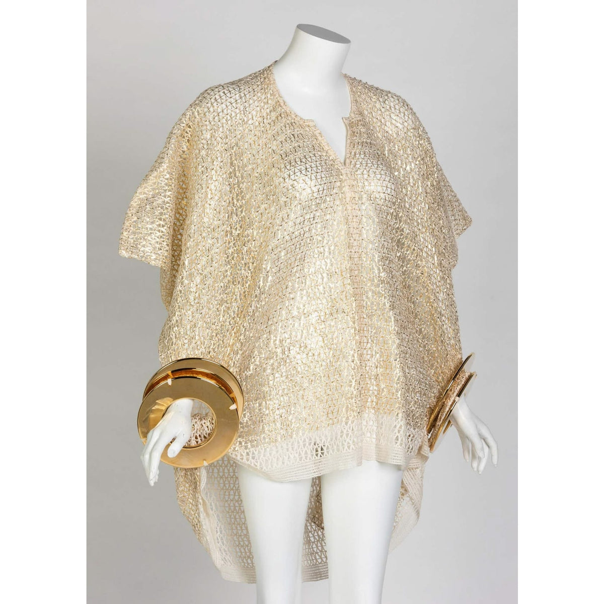 Junya Watanabe Comme des Garçons Open Knit Gold Bracelet Top