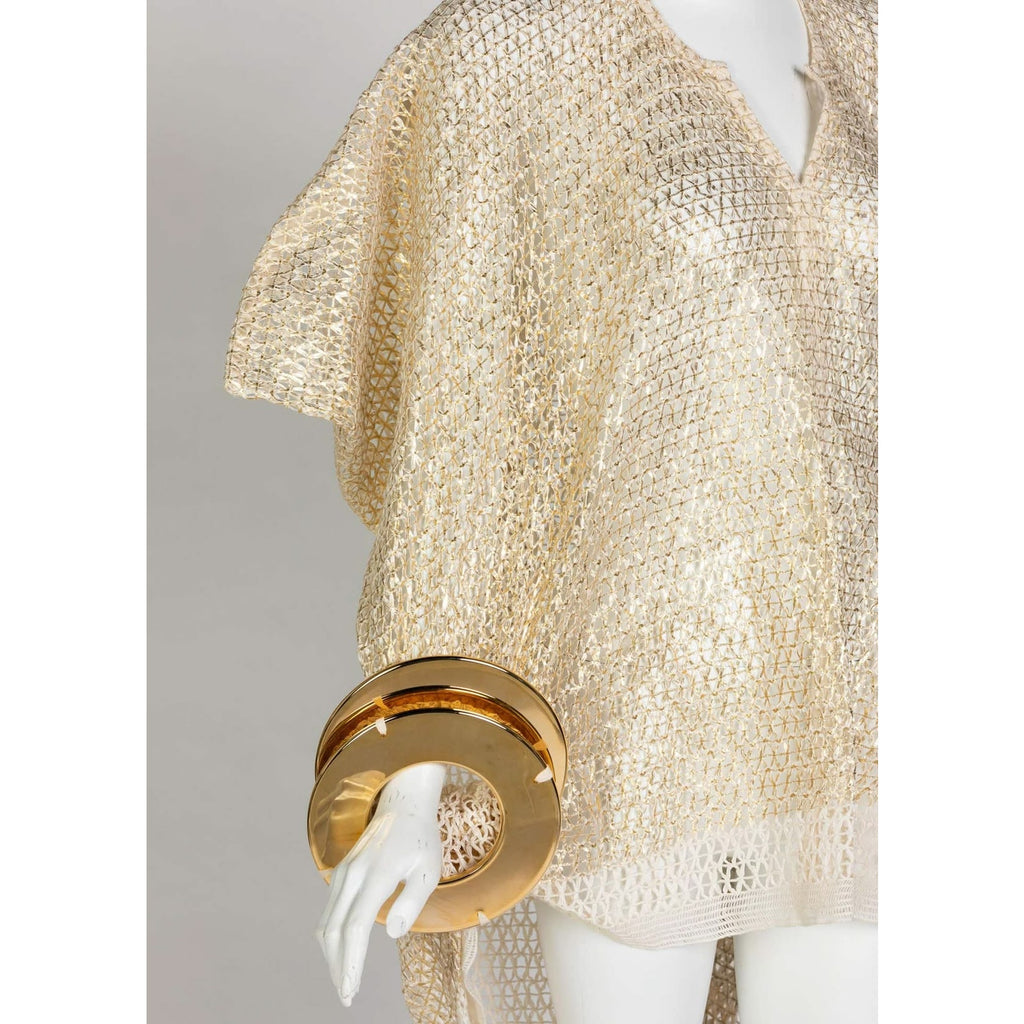 Junya Watanabe Comme des Garçons Open Knit Gold Bracelet Top
